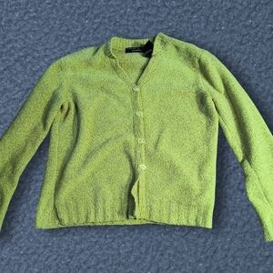 Chic Lime Cardigan Sweater